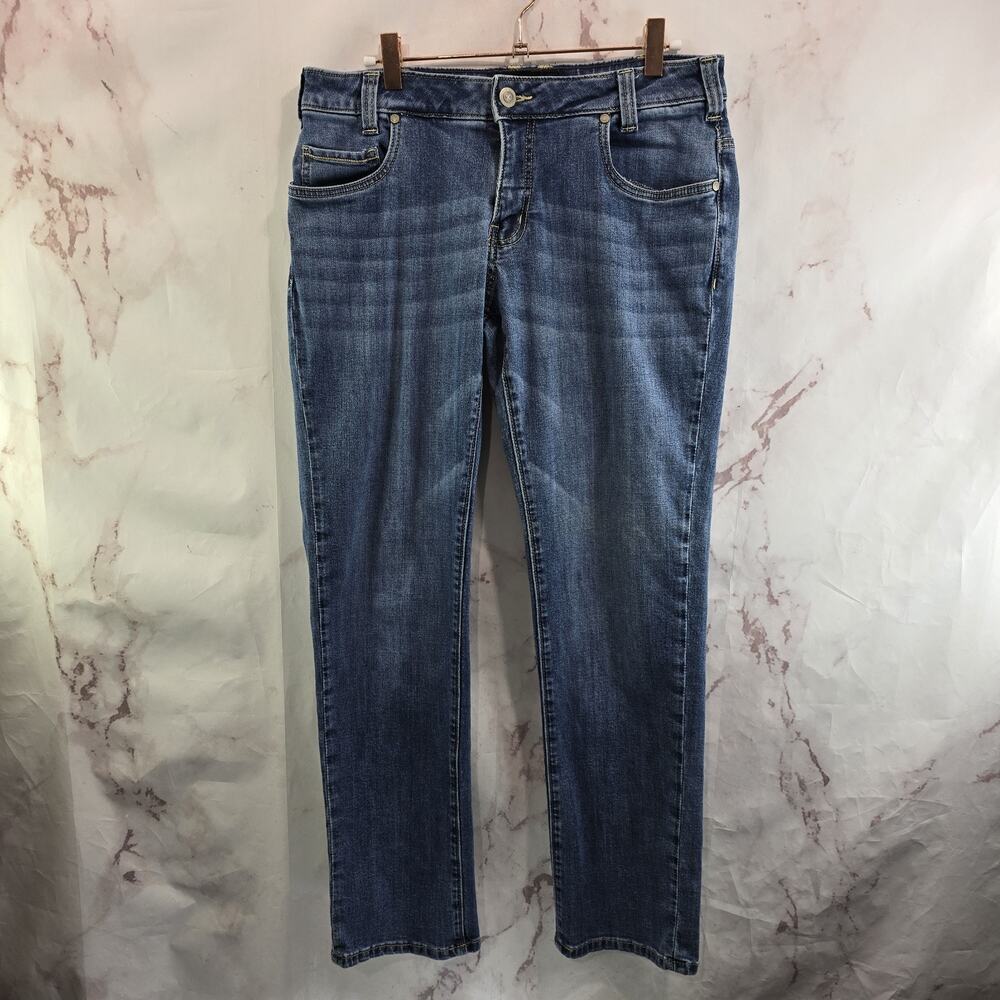 Vertx Jeans Womens 8 X 30 Denim Straight Medium Wash Mid Rise 5 Pocket